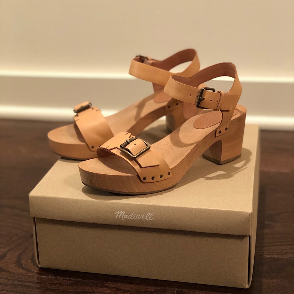 Madewell Buckle Clog Leather Sandals